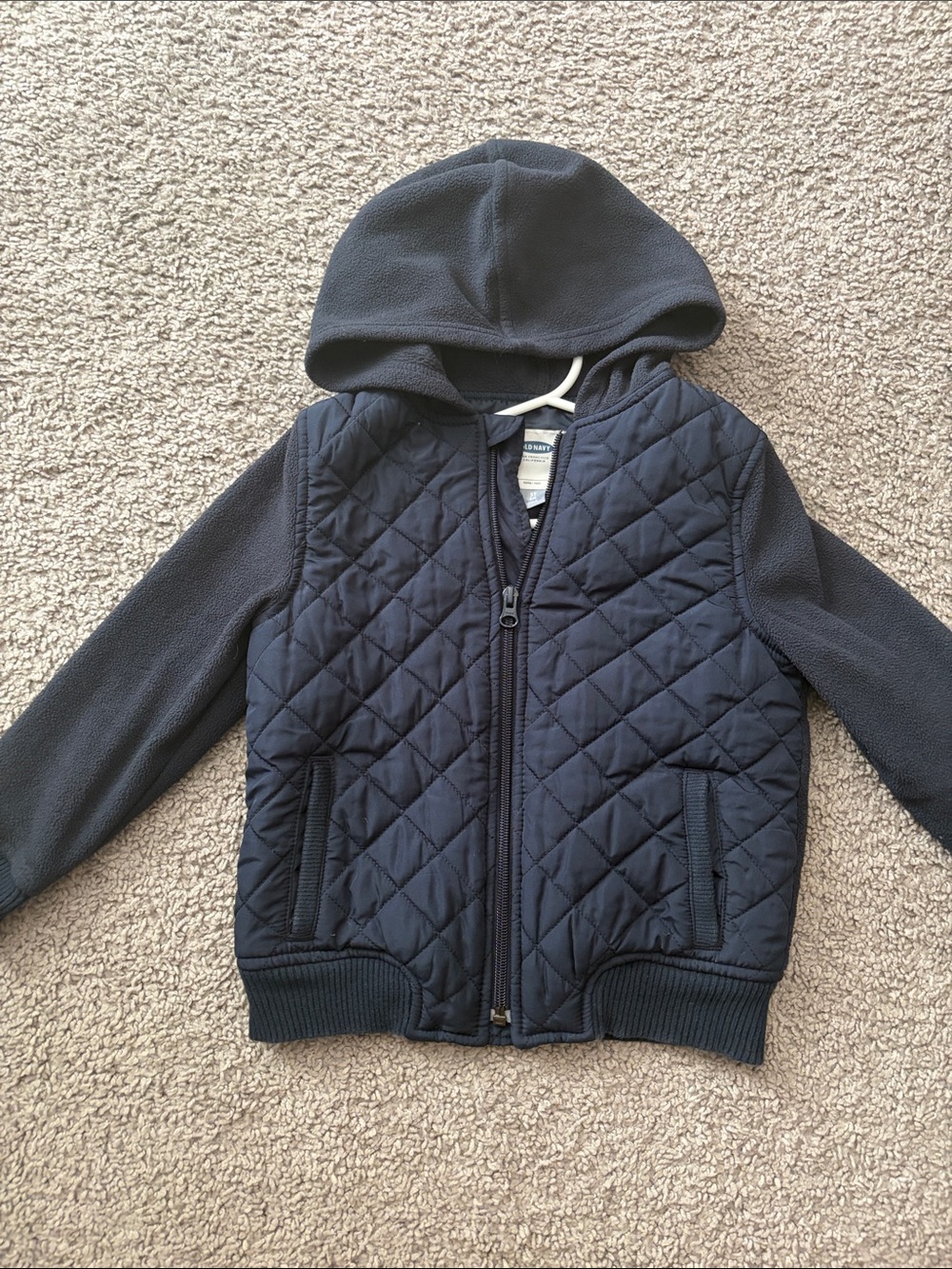 Old Navy Quilted Hooded Jacket in Navy